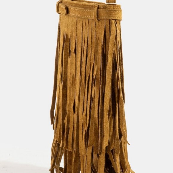 Fame Long Fringe Bucket Shoulder Bag - Picture 6 of 8